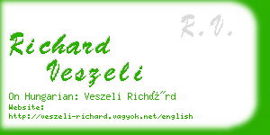 richard veszeli business card